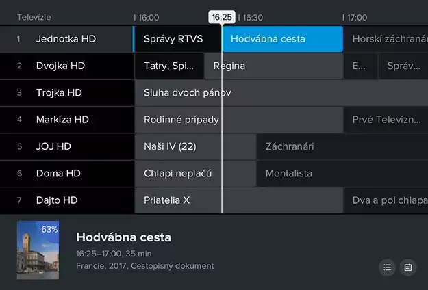 Digitálna televízia cez internet s 30 dňovým archívom | NUO